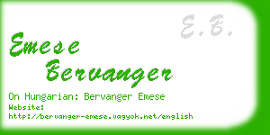 emese bervanger business card